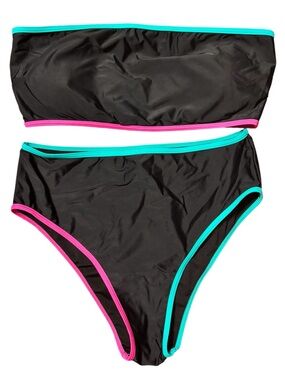 High Waisted Bandeau Swimsuit 1XL